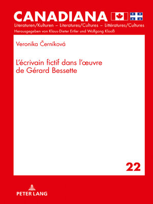 cover image of L´écrivain fictif dans l´oeuvre de Gérard Bessette